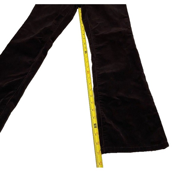 Chaps Denim Petites Women's Brown Velvet Straight Leg Mid-Rise Pants Size 4P - Picture 11 of 11